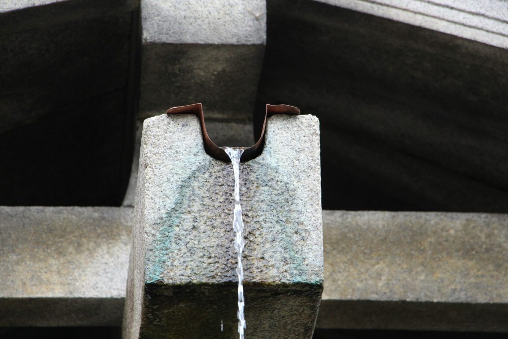 water dropping from pavement